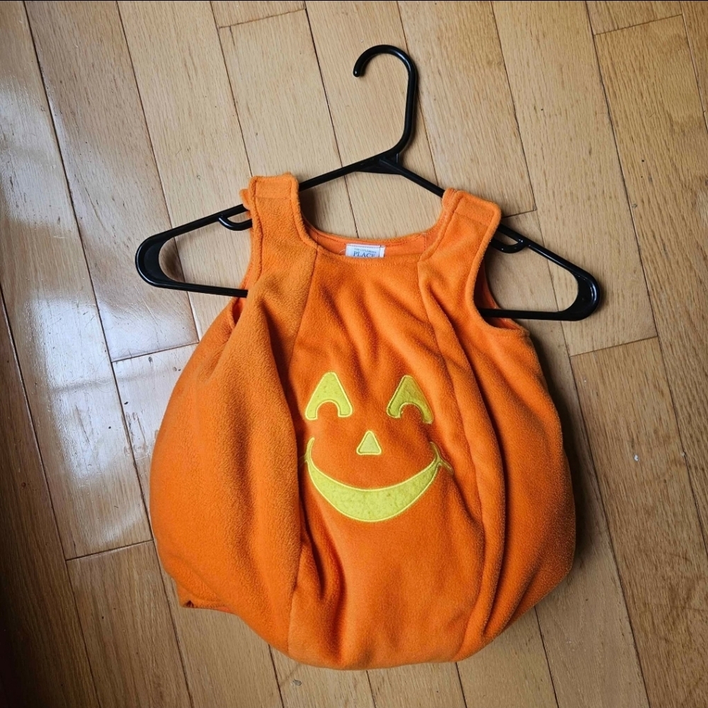 6-12m Pumpkin Costume for Baby - Orange